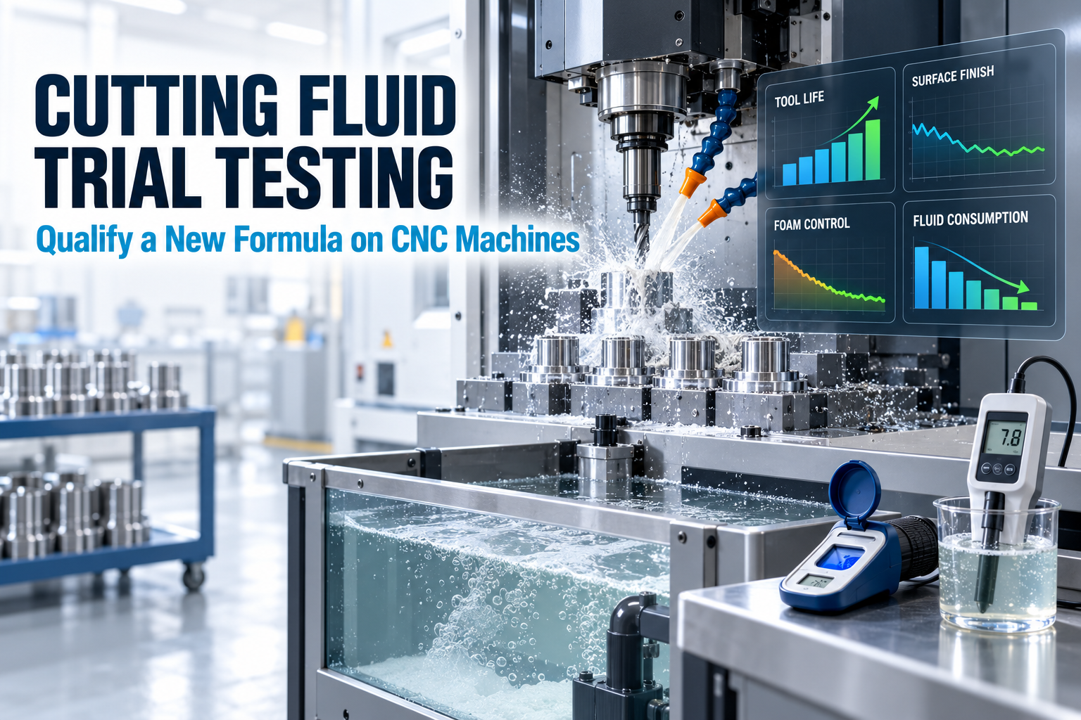 การทดสอบทดลองของไหลตัด: วิธีตรวจสอบสูตรใหม่บนเครื่องจักร CNC